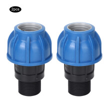 (32mm to 1in Male Thread) 2Pcs PE Plastic Pipe Connector 32mm to 1in Male Thread