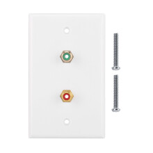 Multi Functional 2 RCA Wall Plate Panel