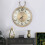 Copper Deer Head Silent Wall Clock Home Office Decor 5