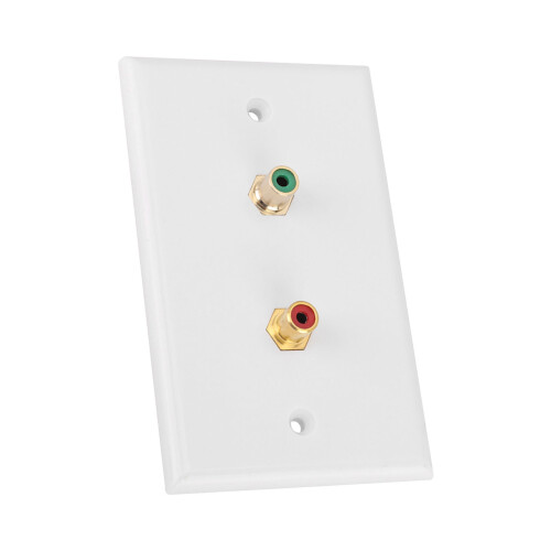 Multi Functional 2 RCA Wall Plate Panel 2