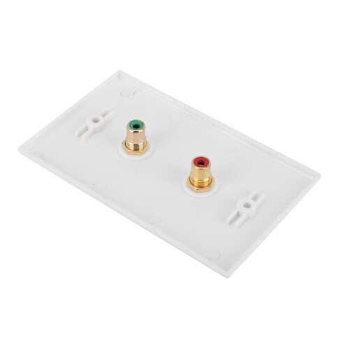 Multi Functional 2 RCA Wall Plate Panel 1