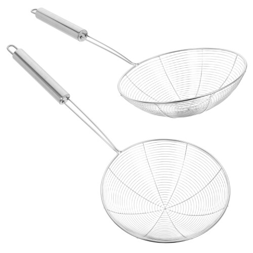 4 Pcs Stainless Steel Spider Strainer With Fine Mesh 2