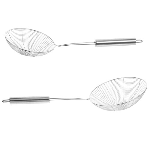 4 Pcs Stainless Steel Spider Strainer With Fine Mesh 1