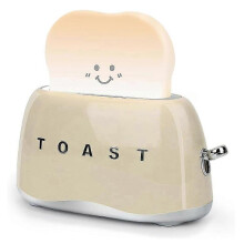 (Yellow)Retro Decor Toaster Lamp,Retro Toaster Shape Desk Decoration Gifts for Teens Teenages Tweens Women