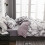 3Pcs Set Polyester Marbled Quilt Cover Pillowcase EU Double (White) 4