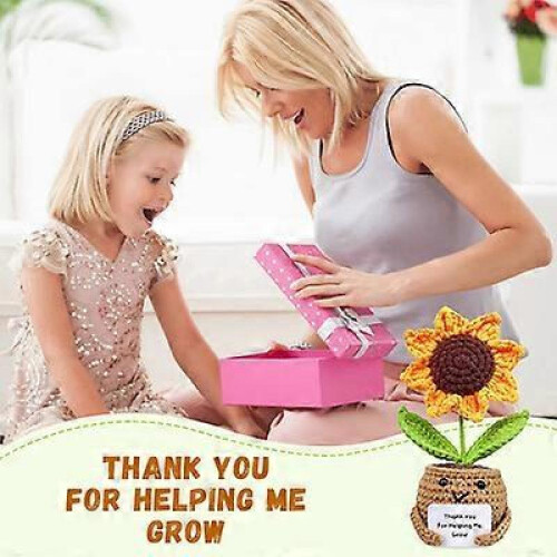 (B)Handmade Positive Soft Huggable Sunflower Doll, Teacher Appreciation Gift 1