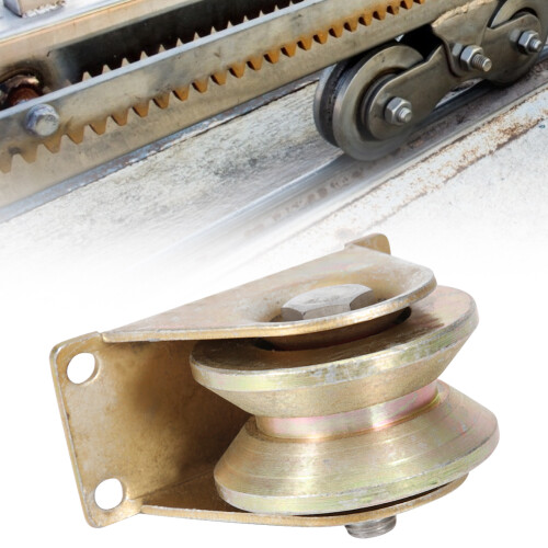 2Pcs 60mm Sliding Gate Roller Steel V Type Wheel Track 1