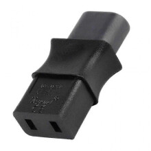 IEC 320 C8 Male to IEC 320 C9 2 Pin Female AC Adapter 6A /250V [JKW]