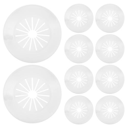 30Pcs White Plastic Decorative Drain Pipe Cover for Home Plumbing 2