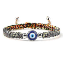(colorful 2)Evil Eye Braided Bracelet Lucky Red Black Color Thread Couple Chain Handmade