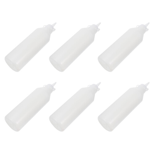 24 Pcs 500ml White Tip Plastic Precision Applicator Bottles