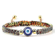 (colorful 1)Evil Eye Braided Bracelet Lucky Red Black Color Thread Couple Chain Handmade