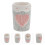 3Pcs Ceramic Toothpick Container Light Grey Decor 10