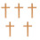 5Pcs Wooden Wall Cross Hanging Religious Decor 5
