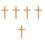 5Pcs Wooden Wall Cross Hanging Religious Decor 6