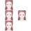 4 Sheets Reusable Face Drawing Board For Makeup Practice 9