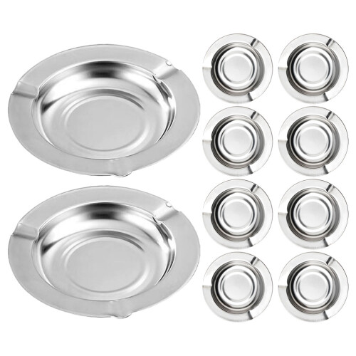 20Pièces Cendrier Table Portable Argent Usage Extérieur