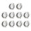 20Pièces Cendrier Table Portable Argent Usage Extérieur 3