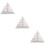 3Pcs 60 Degree Triangle Quilting Ruler Acrylic Sewing Template 9