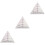 3Pcs 60 Degree Triangle Quilting Ruler Acrylic Sewing Template 5