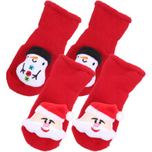 4 Pairs Christmas Winter Baby Socks Thick Cotton Warm