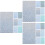 18 Sheets Faux Craft Material Glitter Bow Blue 8