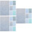 18 Sheets Faux Craft Material Glitter Bow Blue 9
