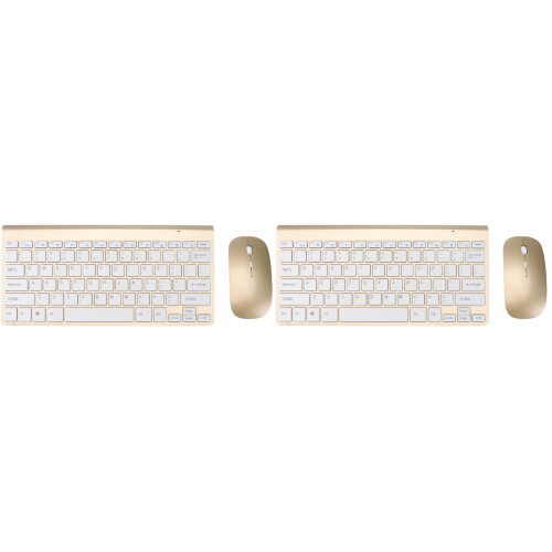 2Pcs 2.4G Mini Wireless Keyboard Ultra-Thin With Mouse For Home Office 1
