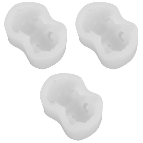 3 Pcs  Diy Baking Mold 3d Mousse Cookie Cake Mold For Party (White) 2