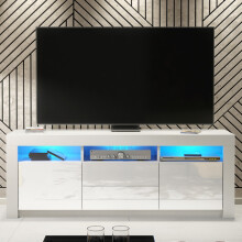 Shine 160cm TV Unit LED - White Gloss Doors