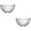 2 Pcs Glass Salad Bowl Pudding Dessert Baking Bowls 8