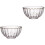 2 Pcs Glass Salad Bowl Pudding Dessert Baking Bowls 5