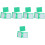 10Pcs ABS Multi Slot Microscope Slide Storage Container in Green 6