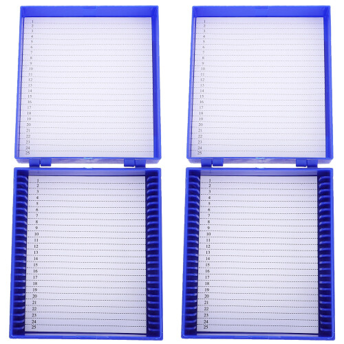 10Pcs ABS Multi Slot Microscope Slide Storage Container in Green 1