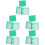 10Pcs ABS Multi Slot Microscope Slide Storage Container in Green 8