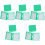 10Pcs ABS Multi Slot Microscope Slide Storage Container in Green 5