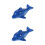 2Pcs Small Ceramic Dolphin Ocarina 6-Hole Portable Instrument 7