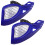 2 Pairs Blue Motorcycle Handlebar Windshield Hand Guards For Winter 1