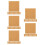 120 Pcs Self Adhesive Cork Sheets Square Tiles For Diy Coasters 10Cm 6
