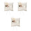 3Pcs Satin Wedding Ring Pillow For Ceremony Rings Bearer 3