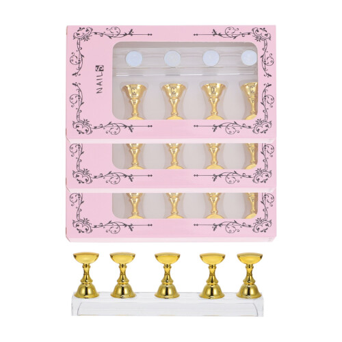 3 Pieces Armor Display Stand Nail Tips Set Practice Fingernail Stands