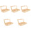 5pcs 12-Grid Wooden Storage Box with Lid 5