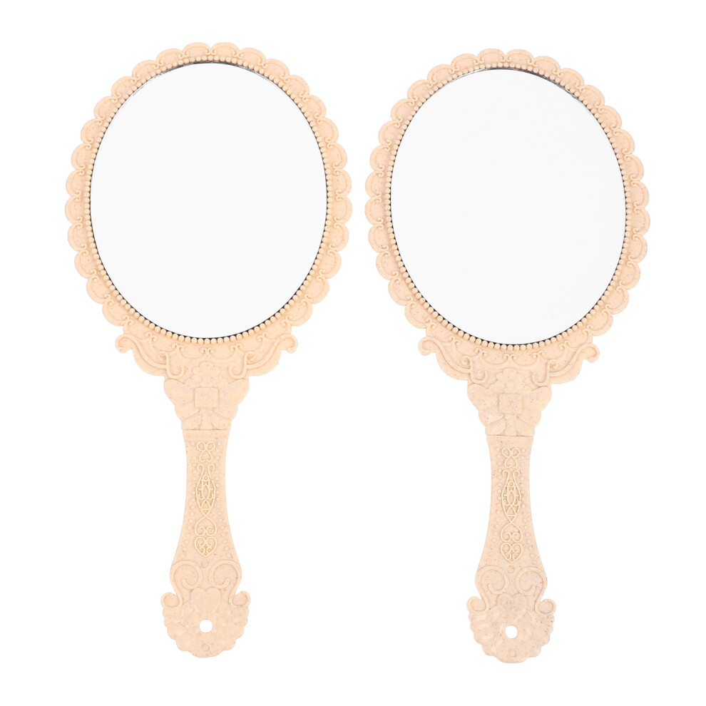 Inoomp 6 Pcs Retro Handheld Compact Mirror For Travel And Home Use
