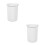 2Pcs White Graphite Crucible Dish Acid Alkali Resistant Smelting Tool 5