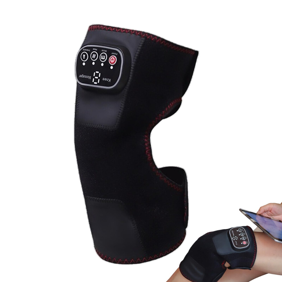 Knee Warmers Wrap - Adjustable Heating Massage, Rechargeable Vibration Therapy, Electric Knee Support Arthritis Relief