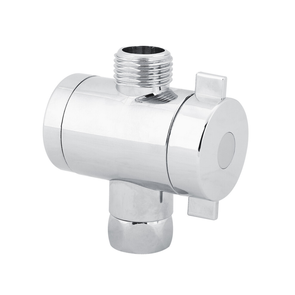 Abs 3-Way Shower Head Diverter Valve Adapter, Silver, G1/2 4041352164534