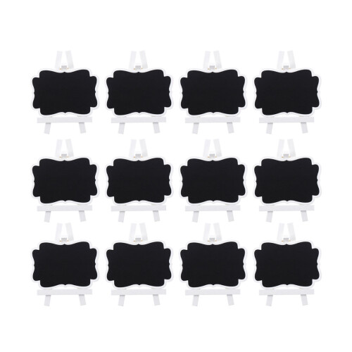 24 Pcs Mini Chalkboards With Support For Message Board Table Decor