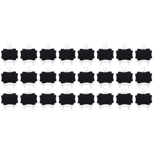 24 Pcs Mini Chalkboards With Support For Message Board Table Decor 1