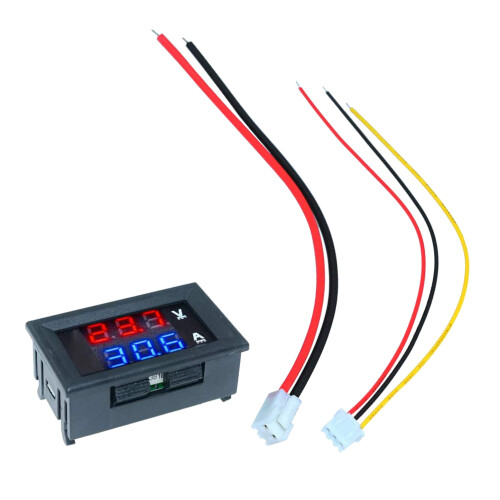 2Stk 10A Auto Voltmeter Ammeter Digital Anzeige Strom Spannung Bunt 1