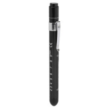 LED Yellow Pen Light with Ruler & Pupil Chart for Medical Use Portable
